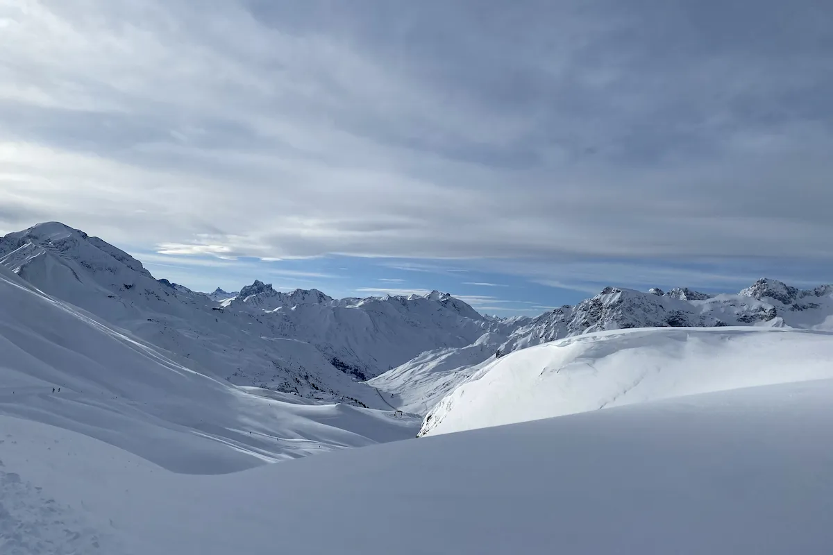 Skigebiet Lech Zürs am Arlberg - Panoramaausblick