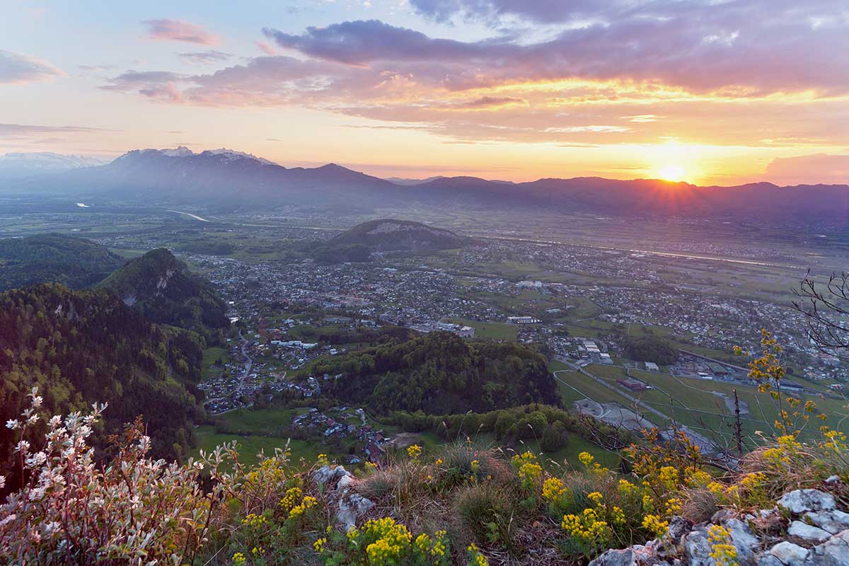 Rheintal im Frühling oberhalb von Götzis (c) Oberhauser Photography - Vorarlberg Tourismus